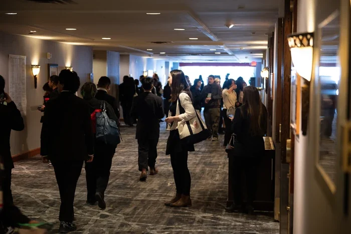 Delegates Gathering Between Sessions
