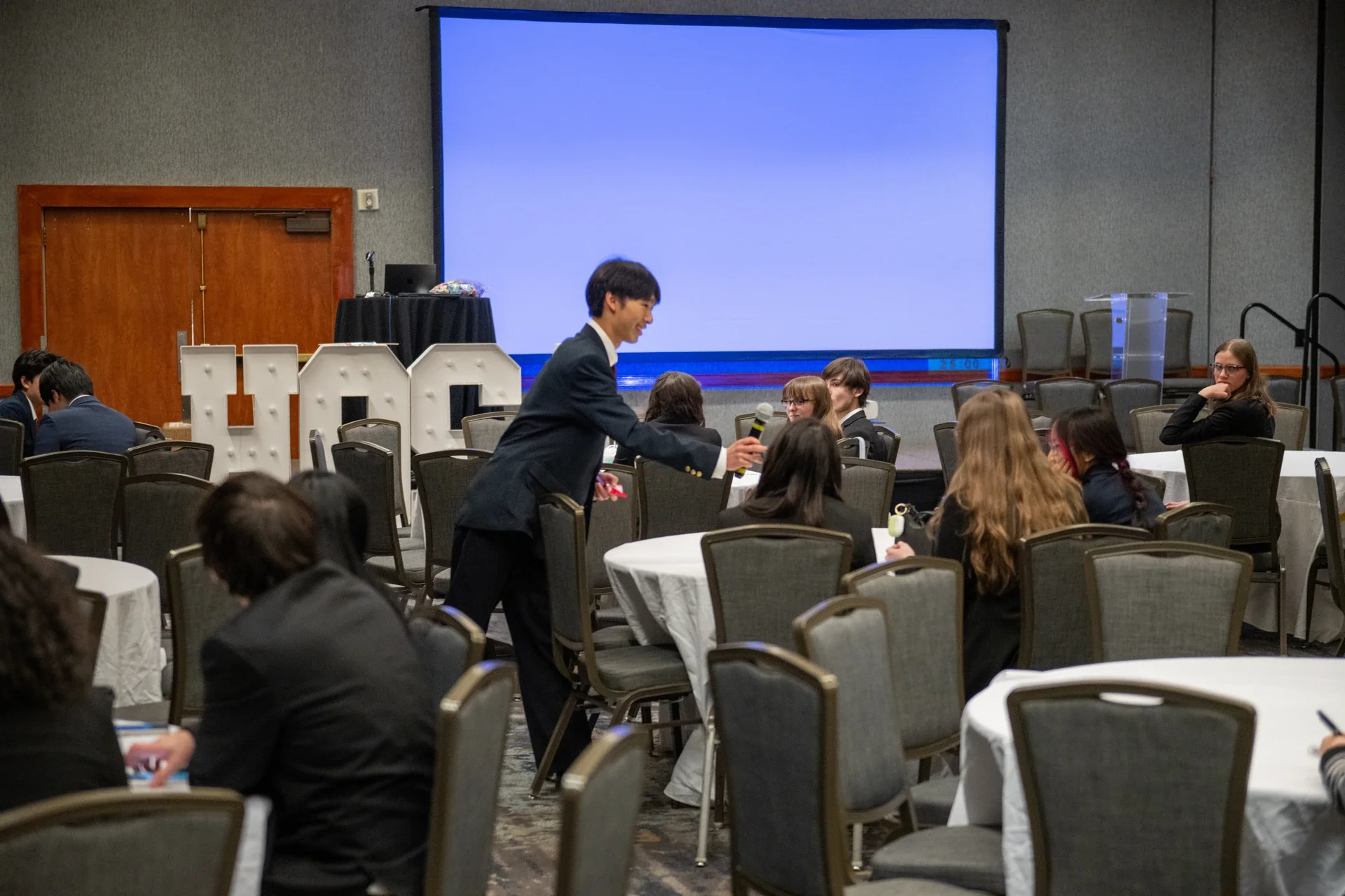 Alaska HOSA State Leadership Conference students and audience
